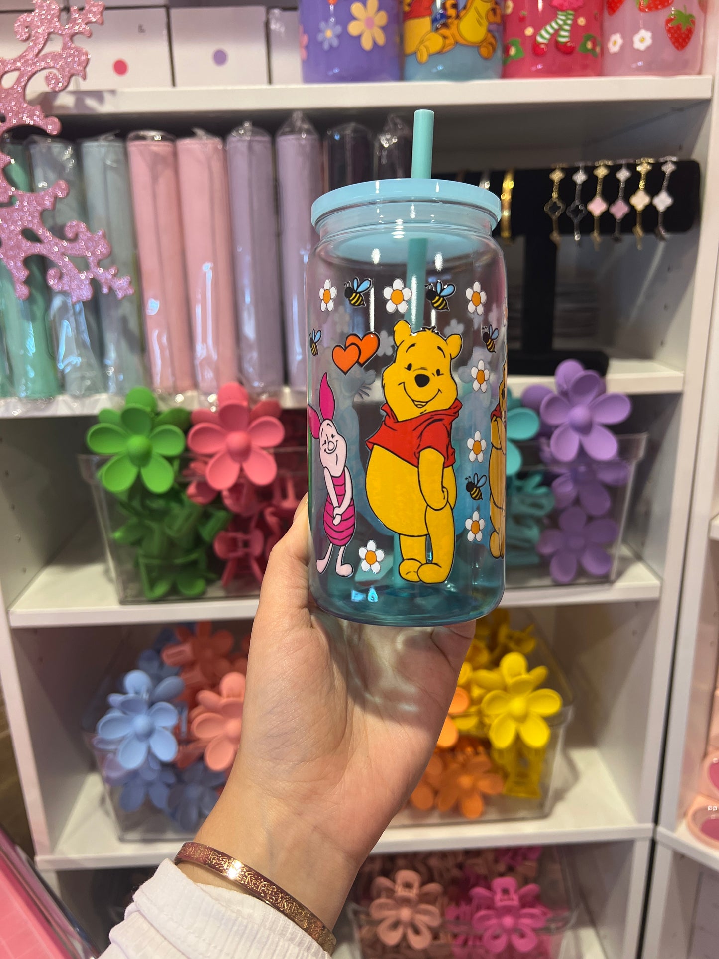 Honey bear squad 16oz ombré plastic cup