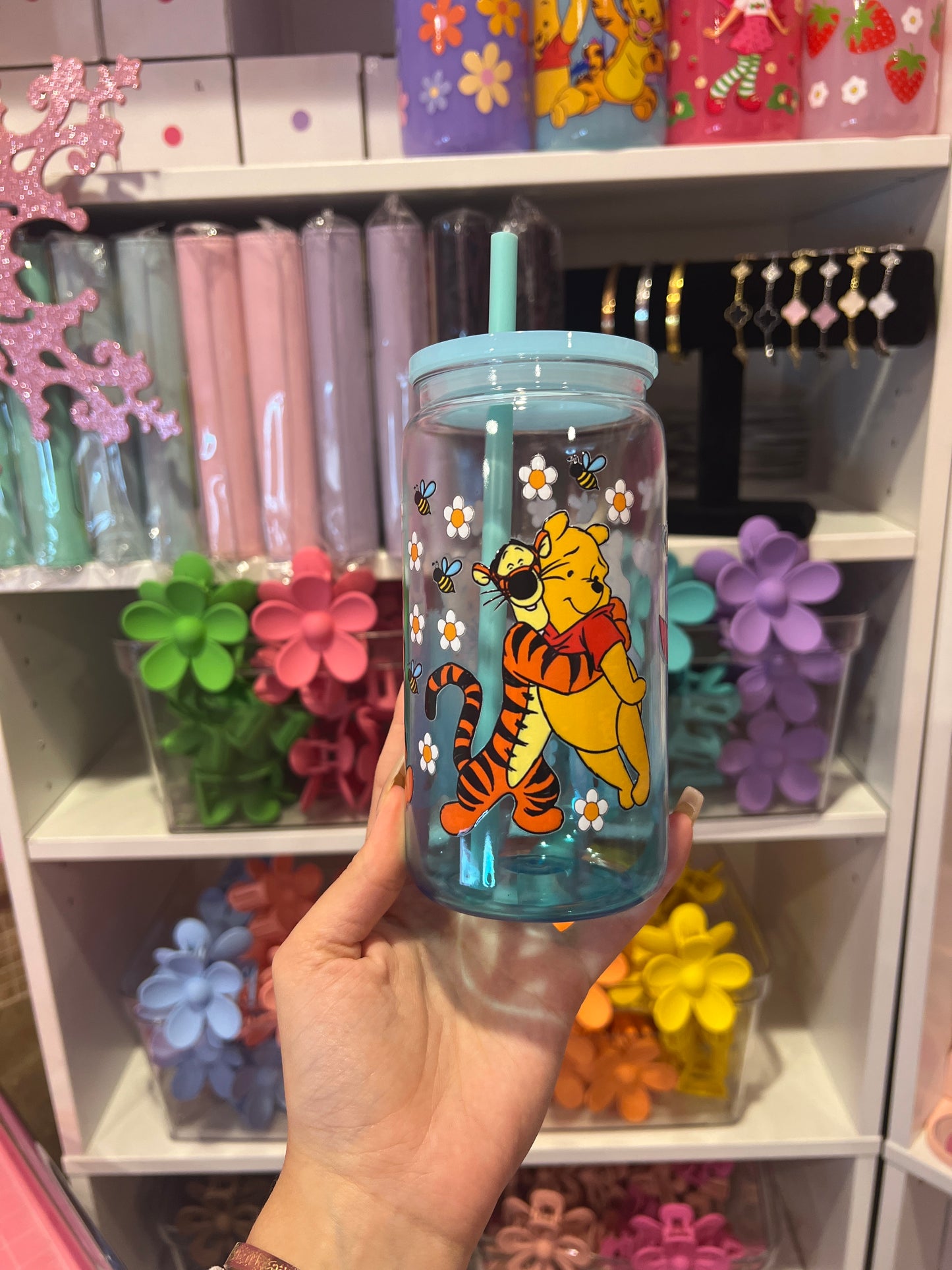 Honey bear squad 16oz ombré plastic cup