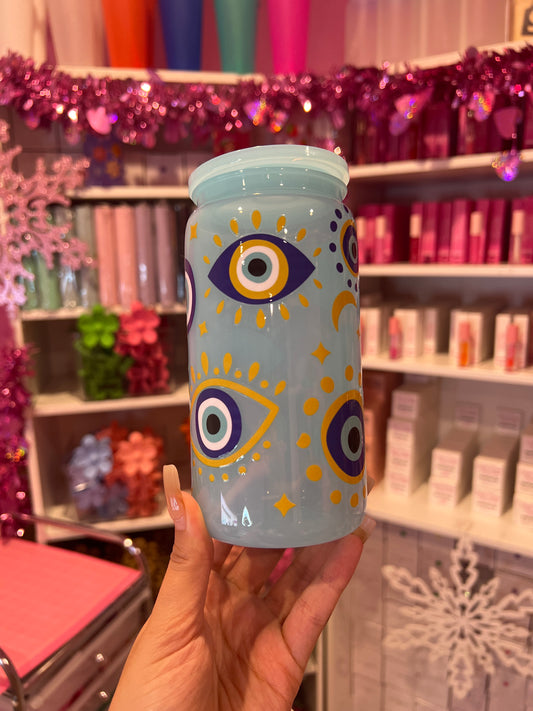 Evil eye plastic 16oz cup