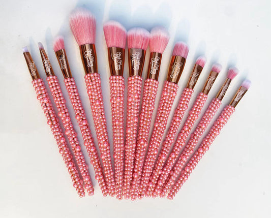 Pink Pearl Make Up Brush Set