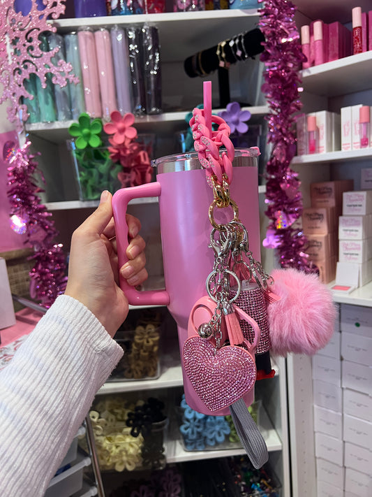 Pink Cup & Keychain Bundle